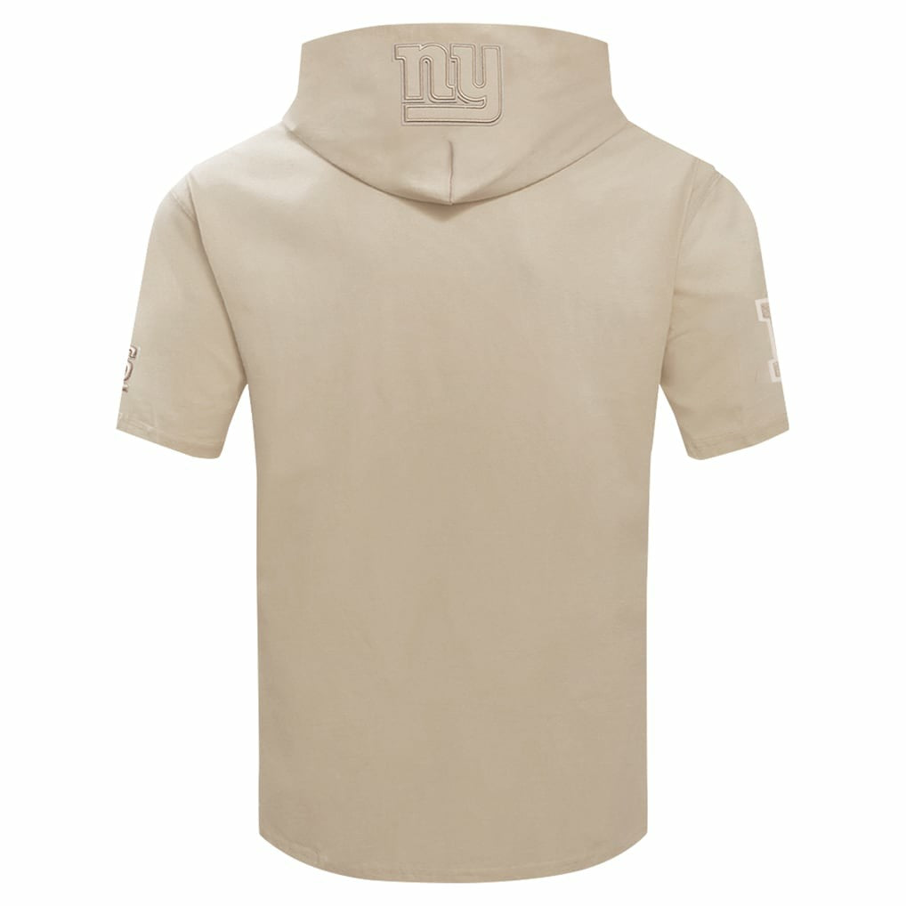 New York Giants Pro Standard Neutrals Capsule Short Sleeve Pullover Hoodie Tan | NFL