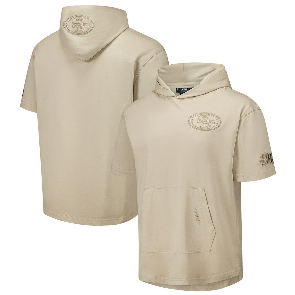 San Francisco 49ers Pro Standard Neutrals Capsule Short Sleeve Pullover Hoodie Tan | NFL