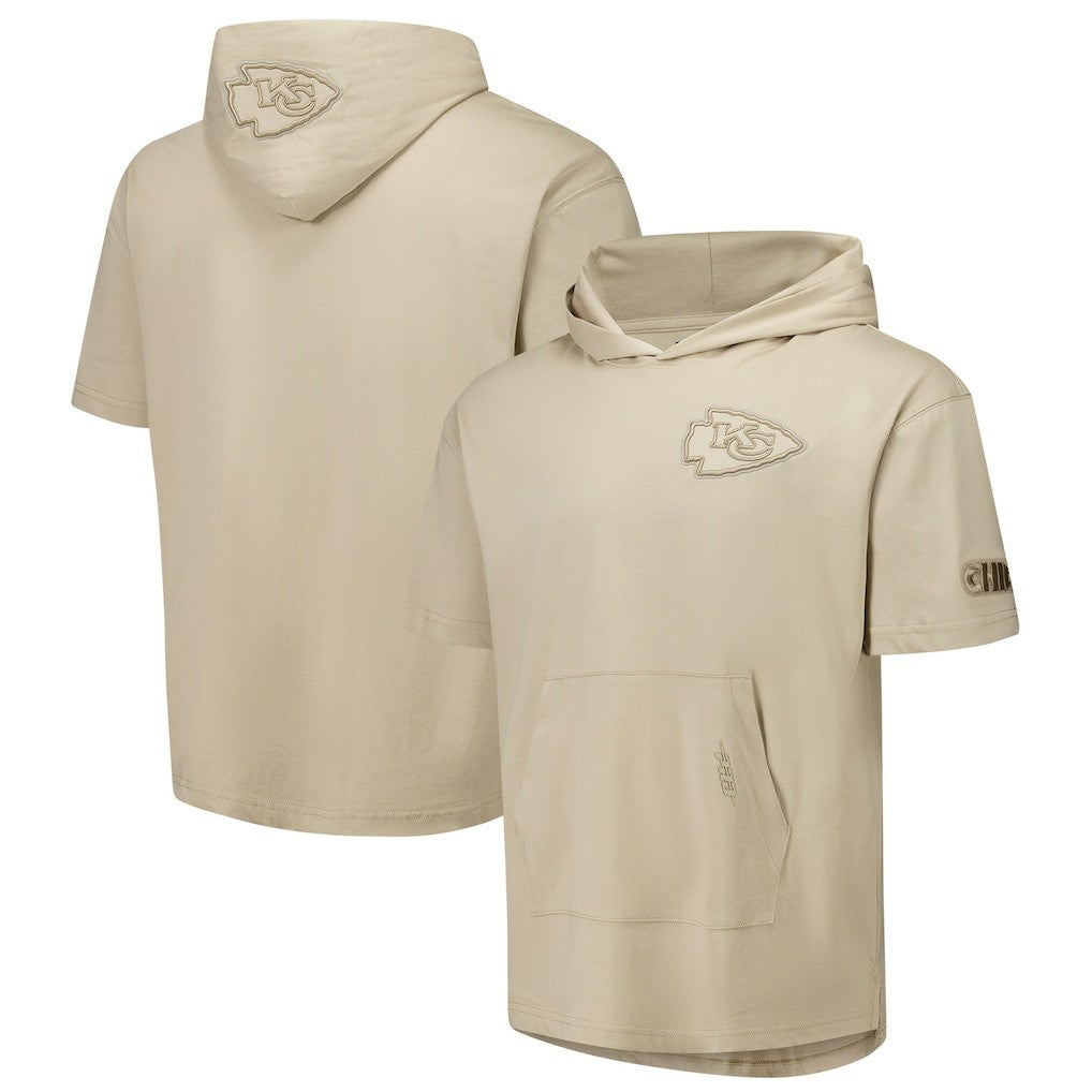 Kansas City Chiefs Pro Standard Neutrals Capsule Short Sleeve Pullover Hoodie Tan | NFL