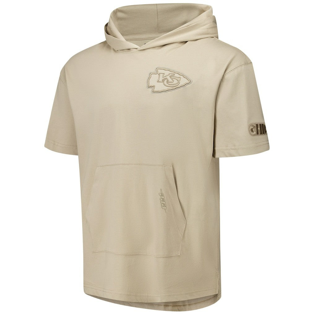 Kansas City Chiefs Pro Standard Neutrals Capsule Short Sleeve Pullover Hoodie Tan | NFL