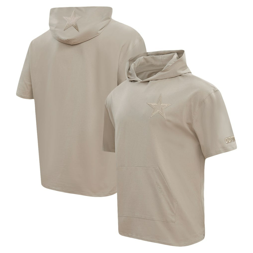 Dallas Cowboys Pro Standard Neutrals Capsule Short Sleeve Pullover Hoodie Tan | NFL