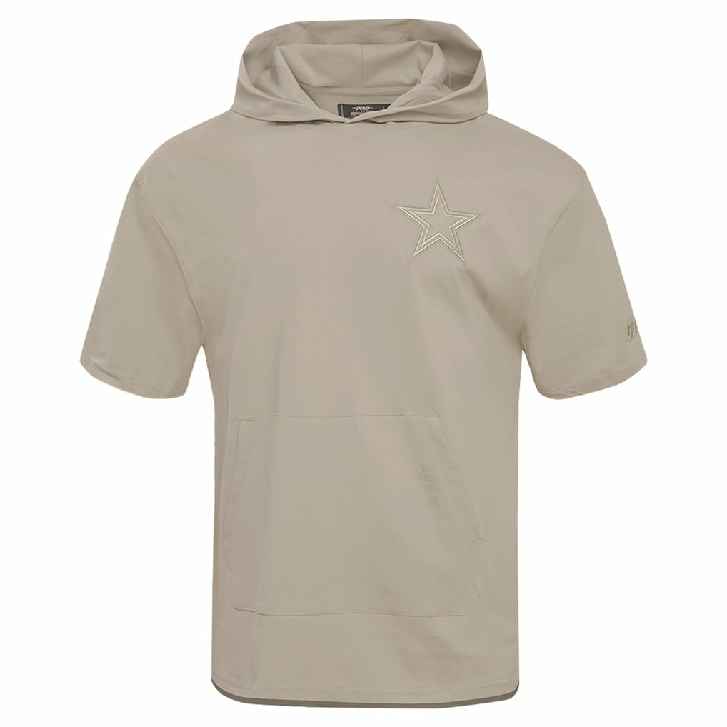 Dallas Cowboys Pro Standard Neutrals Capsule Short Sleeve Pullover Hoodie Tan | NFL