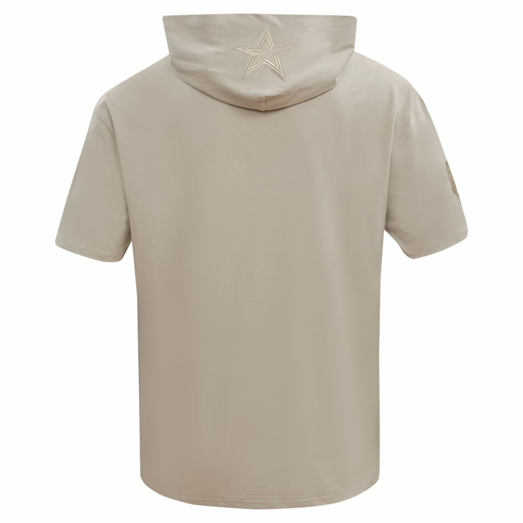 Dallas Cowboys Pro Standard Neutrals Capsule Short Sleeve Pullover Hoodie Tan | NFL