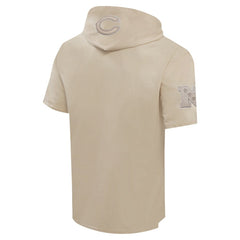 Chicago Bears Pro Standard Neutrals Capsule Short Sleeve Pullover Hoodie Tan | NFL
