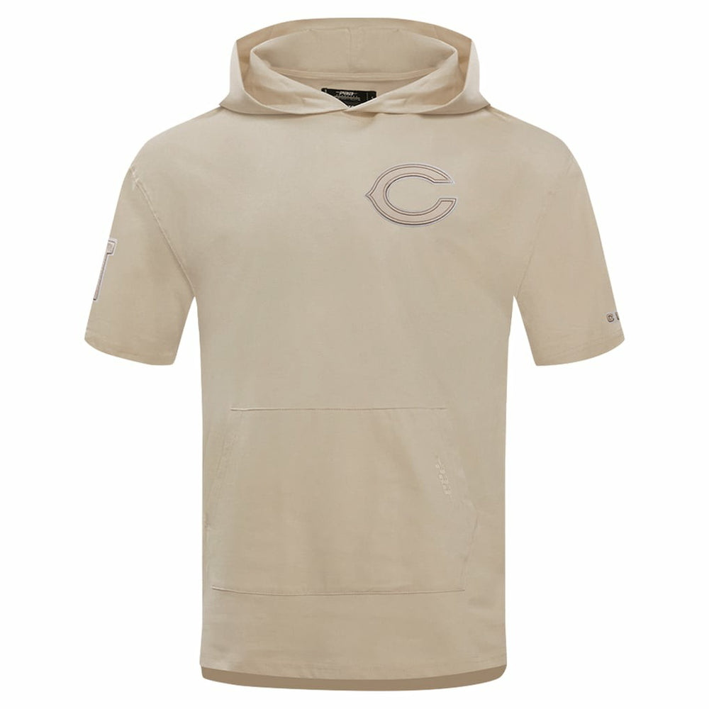 Chicago Bears Pro Standard Neutrals Capsule Short Sleeve Pullover Hoodie Tan | NFL