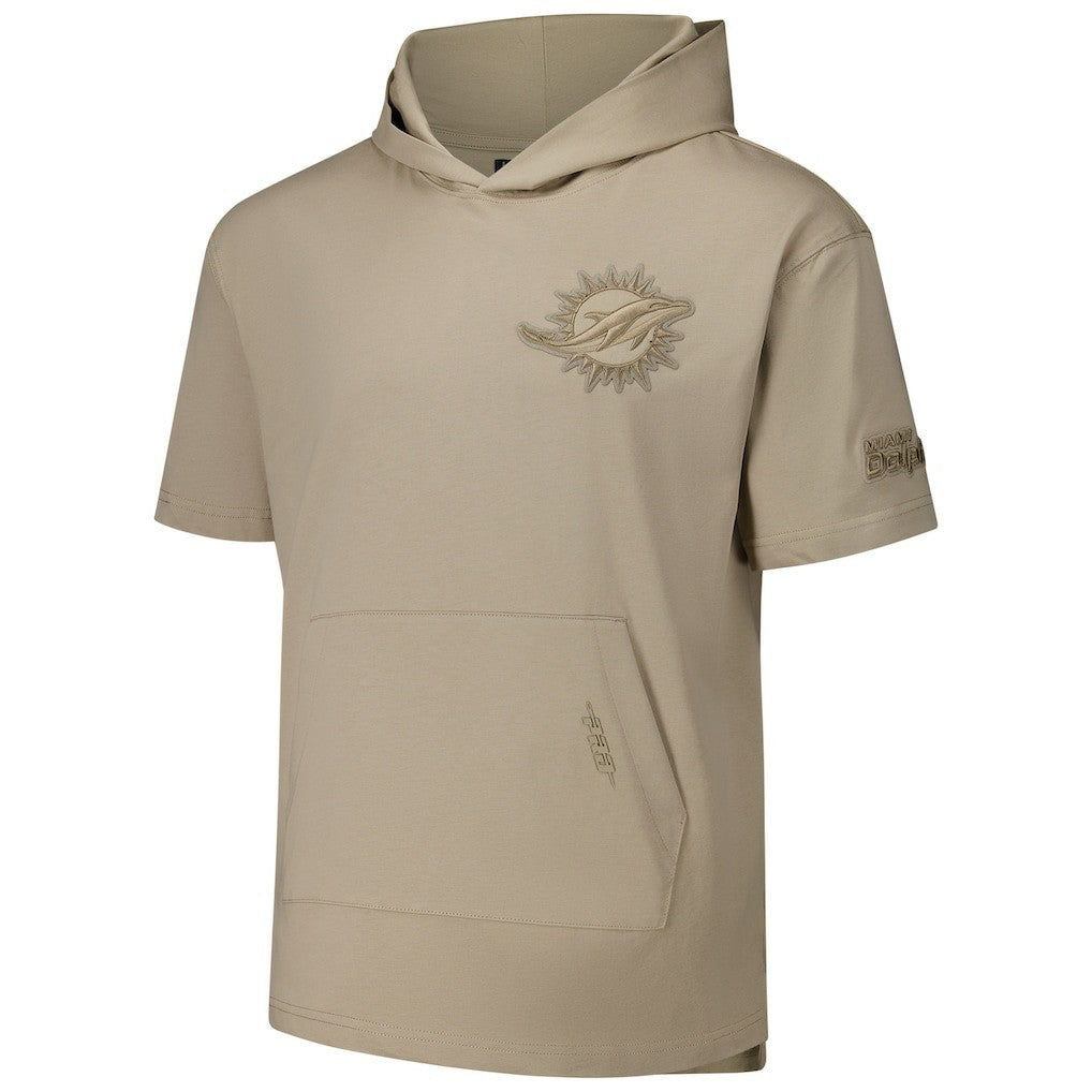 Miami Dolphins Pro Standard Neutrals Capsule Short Sleeve Pullover Hoodie Tan | NFL