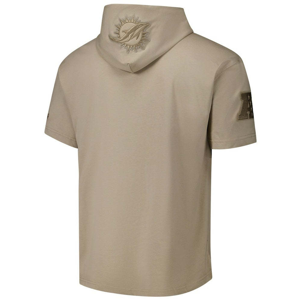 Miami Dolphins Pro Standard Neutrals Capsule Short Sleeve Pullover Hoodie Tan | NFL