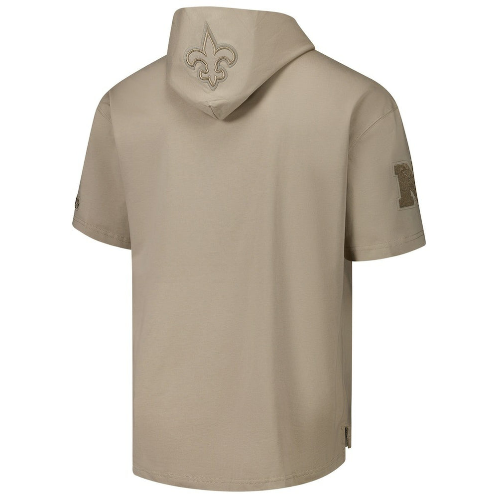 New Orleans Saints Pro Standard Neutrals Capsule Short Sleeve Pullover Hoodie Tan | NFL