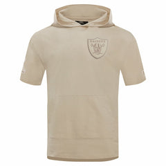Las Vegas Raiders Pro Standard Neutrals Capsule Short Sleeve Pullover Hoodie Tan | NFL