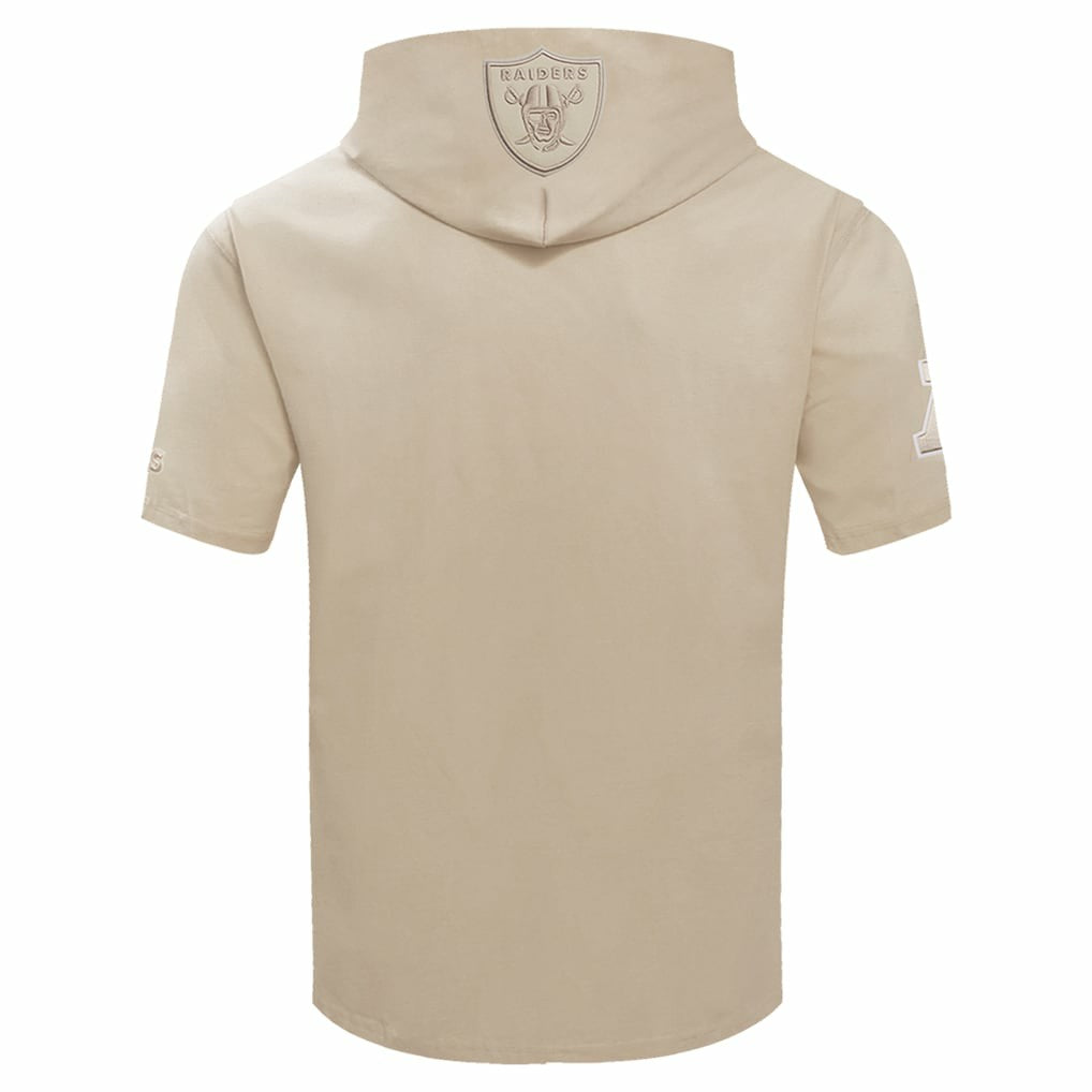Las Vegas Raiders Pro Standard Neutrals Capsule Short Sleeve Pullover Hoodie Tan | NFL