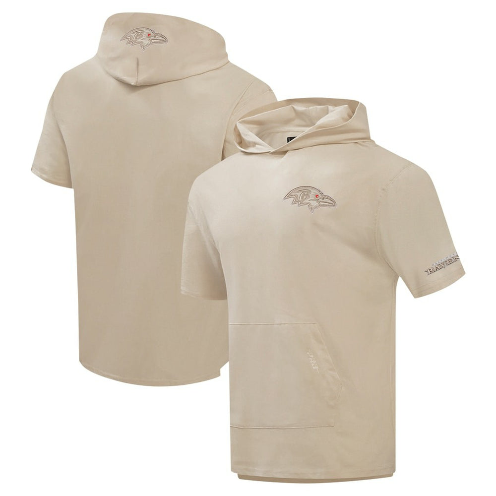 Baltimore Ravens Pro Standard Neutrals Capsule Short Sleeve Pullover Hoodie Tan | NFL
