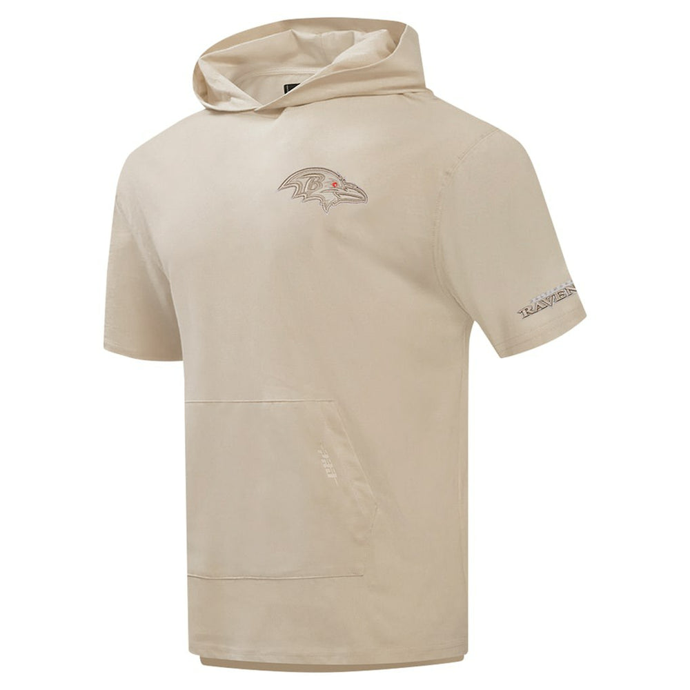 Baltimore Ravens Pro Standard Neutrals Capsule Short Sleeve Pullover Hoodie Tan | NFL
