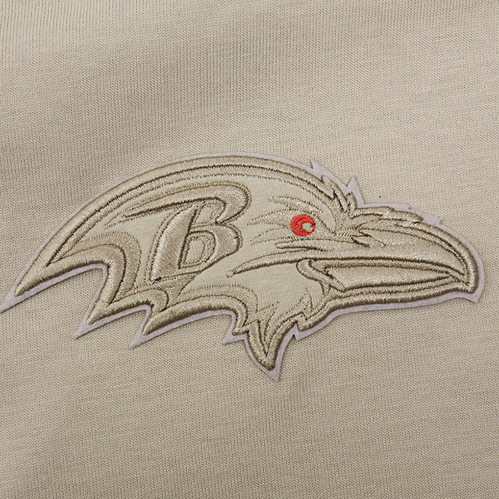 Baltimore Ravens Pro Standard Neutrals Capsule Short Sleeve Pullover Hoodie Tan | NFL