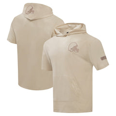 Cleveland Browns Pro Standard Neutrals Capsule Short Sleeve Pullover Hoodie Tan | NFL