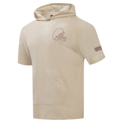 Cleveland Browns Pro Standard Neutrals Capsule Short Sleeve Pullover Hoodie Tan | NFL
