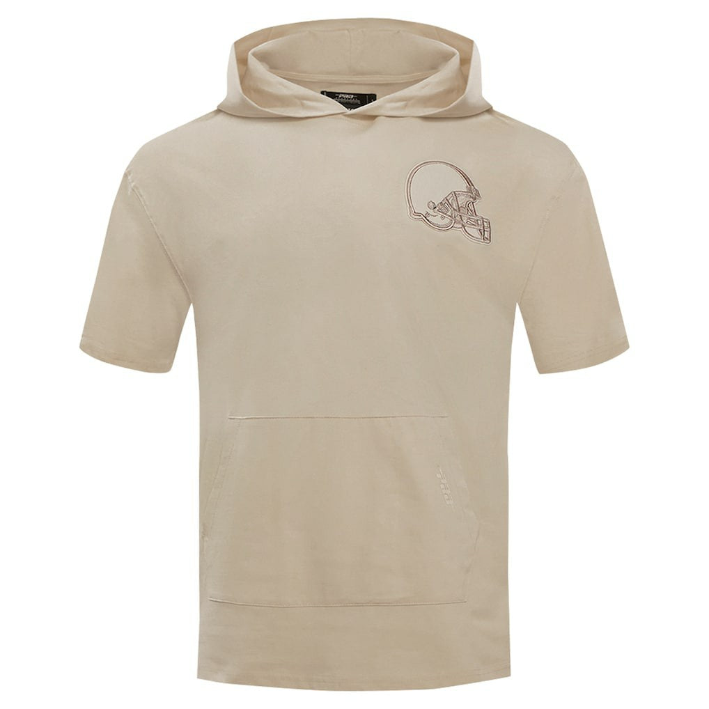 Cleveland Browns Pro Standard Neutrals Capsule Short Sleeve Pullover Hoodie Tan | NFL