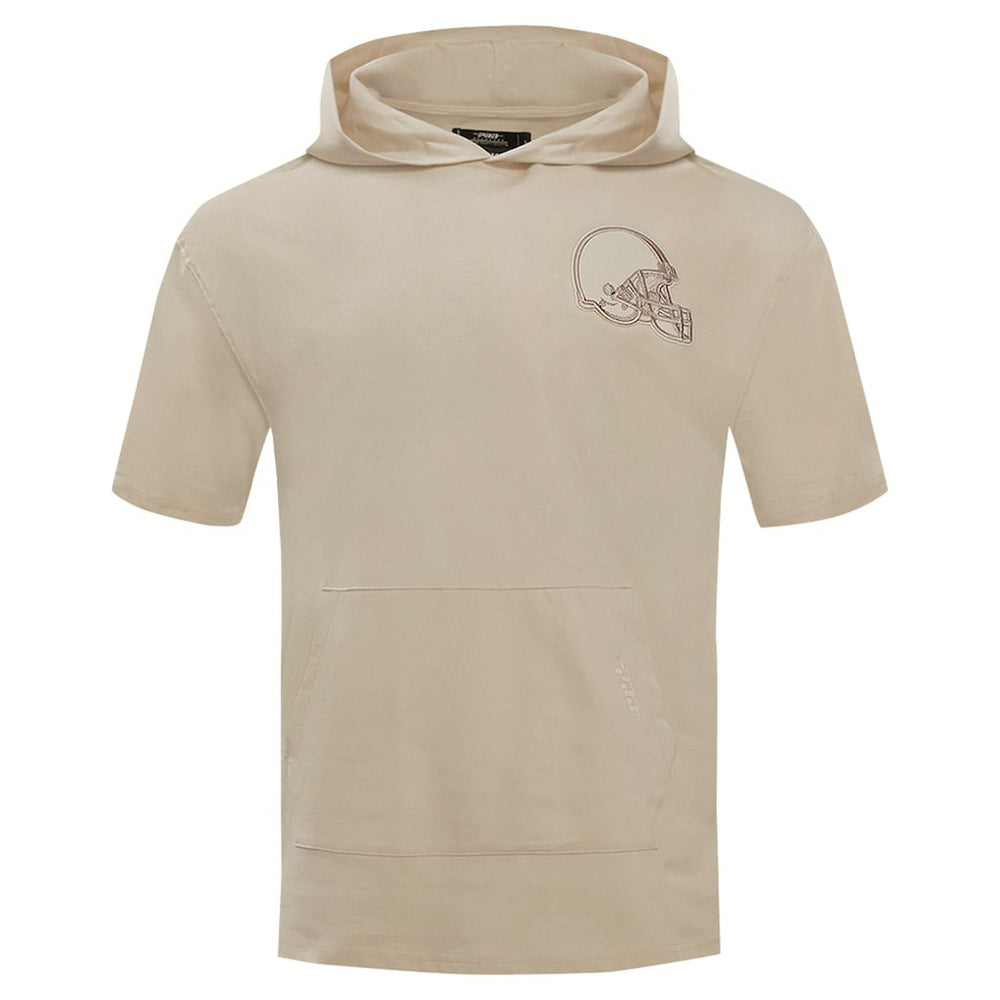 Cleveland Browns Pro Standard Neutrals Capsule Short Sleeve Pullover Hoodie Tan | NFL