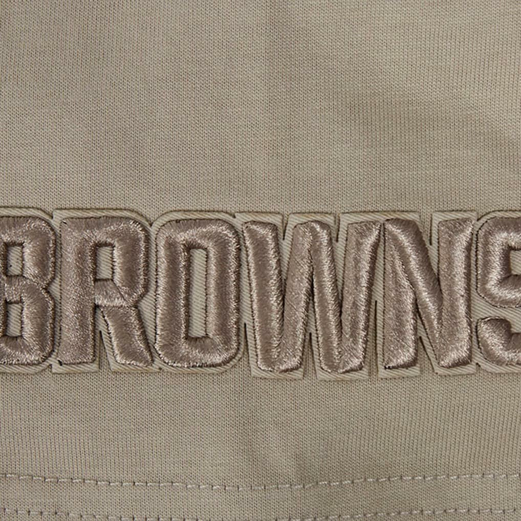 Cleveland Browns Pro Standard Neutrals Capsule Short Sleeve Pullover Hoodie Tan | NFL