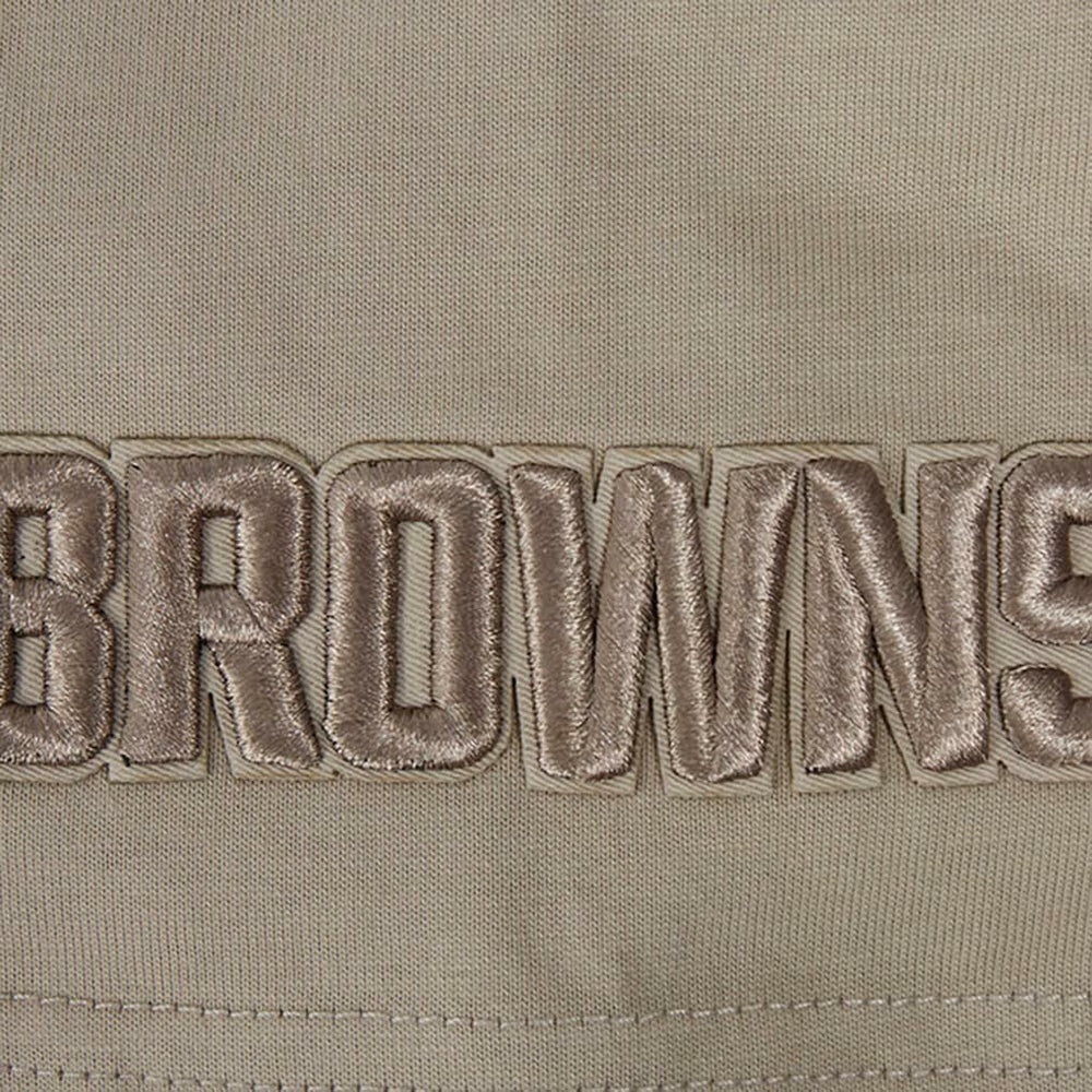 Cleveland Browns Pro Standard Neutrals Capsule Short Sleeve Pullover Hoodie Tan | NFL