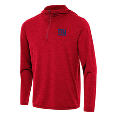 New York Giants Antigua Tidy Quarter-Zip Pullover Hoodie Heather Red | NFL