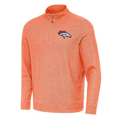 Denver Broncos Antigua Subtle Quarter-Zip Top Heather Orange | NFL