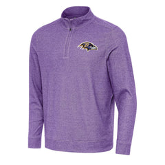 Baltimore Ravens Antigua Subtle Quarter-Zip Top Heather Purple | NFL