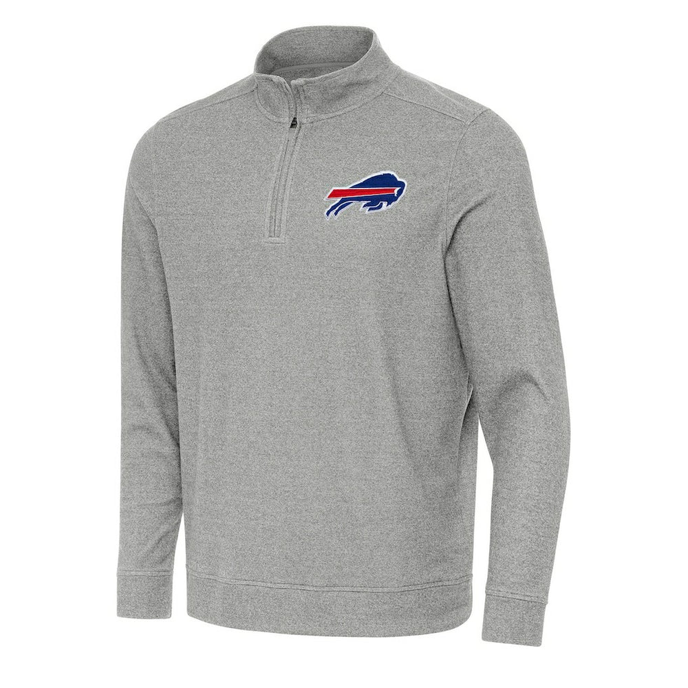 Buffalo Bills Antigua Subtle Quarter-Zip Top Heather Gray | NFL