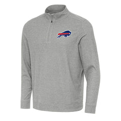 Buffalo Bills Antigua Subtle Quarter-Zip Top Heather Gray | NFL