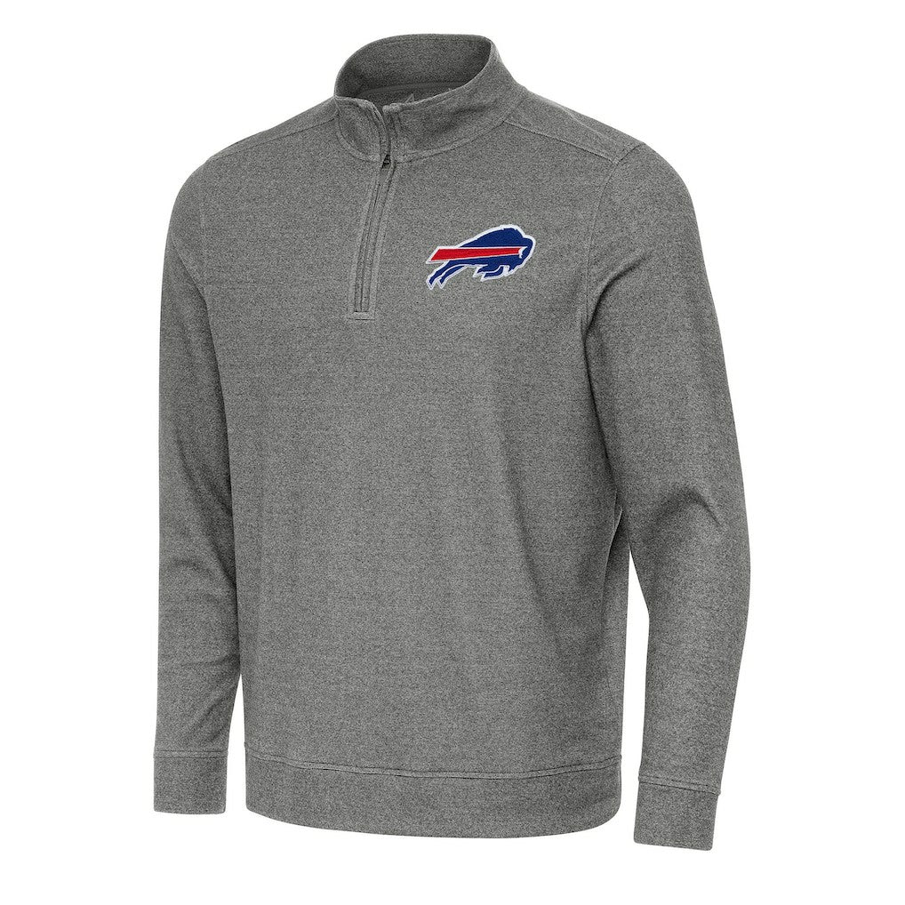 Buffalo Bills Antigua Subtle Quarter-Zip Top Heather Black | NFL