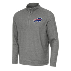 Buffalo Bills Antigua Subtle Quarter-Zip Top Heather Black | NFL