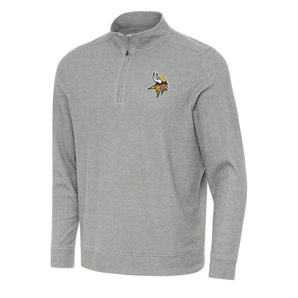 Minnesota Vikings Antigua Subtle Quarter-Zip Top Heather Gray | NFL