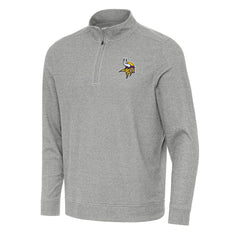 Minnesota Vikings Antigua Subtle Quarter-Zip Top Heather Gray | NFL