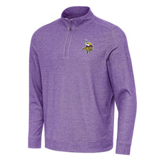 Minnesota Vikings Antigua Subtle Quarter-Zip Top Heather Purple | NFL