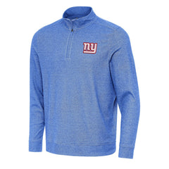 New York Giants Antigua Subtle Quarter-Zip Top Heather Royal | NFL