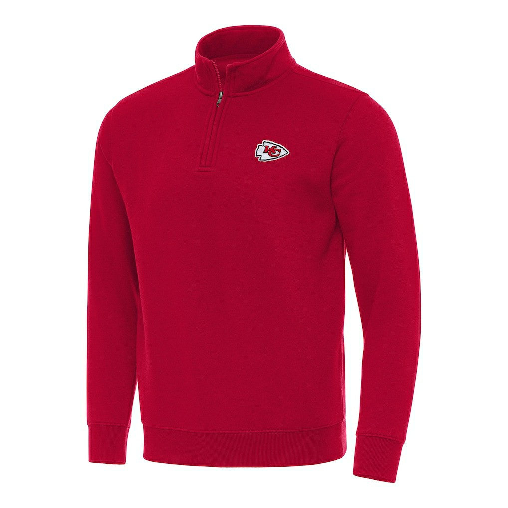 Kansas City Chiefs Antigua Victory Quarter-Zip Pullover Top Red | NFL