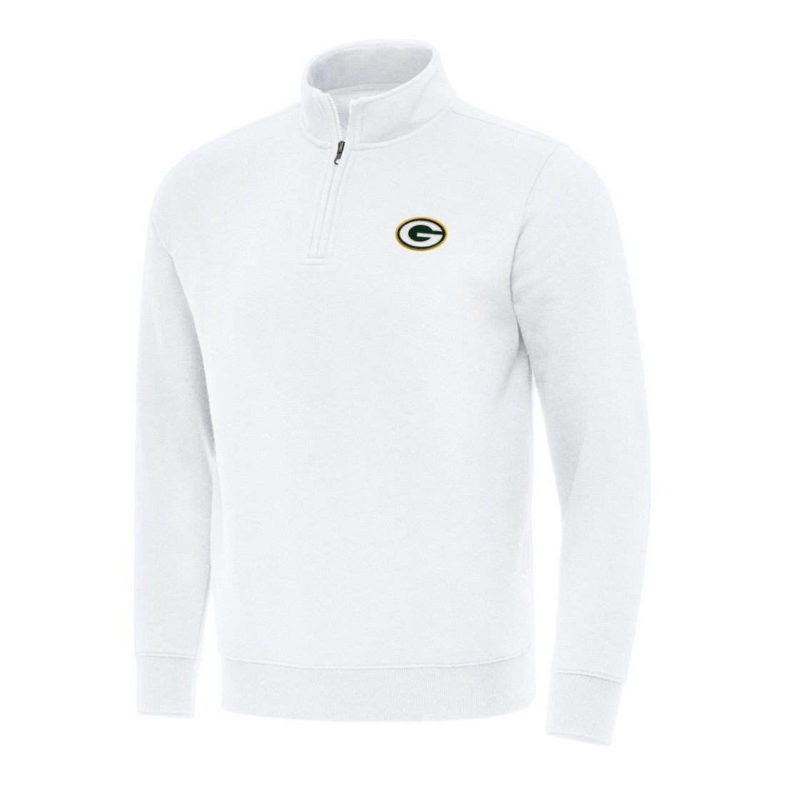 Green Bay Packers Antigua Victory Quarter-Zip Pullover Top White | NFL