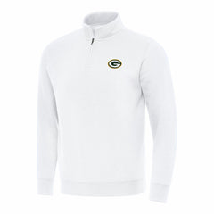 Green Bay Packers Antigua Victory Quarter-Zip Pullover Top White | NFL