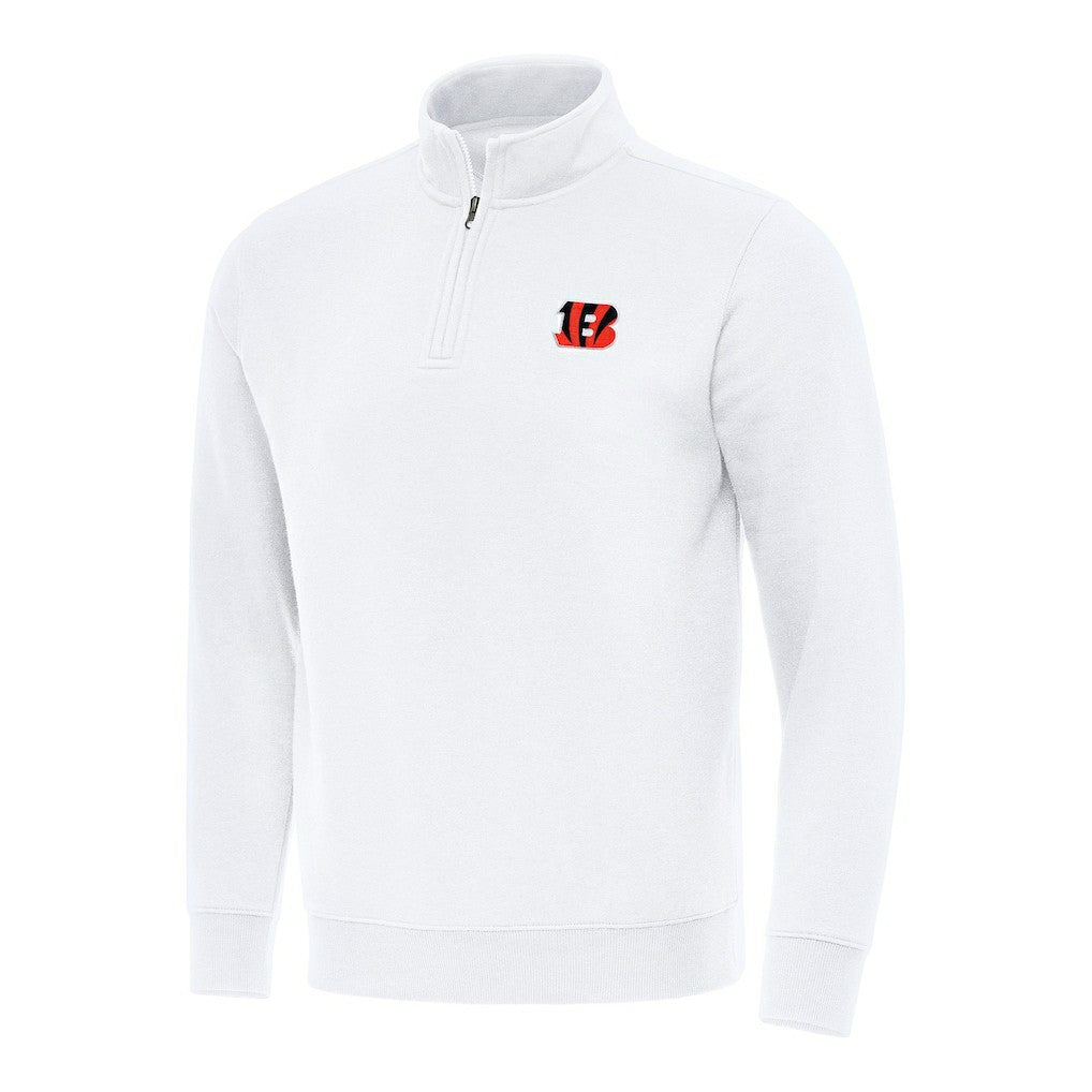Cincinnati Bengals Antigua Victory Quarter-Zip Pullover Top White | NFL