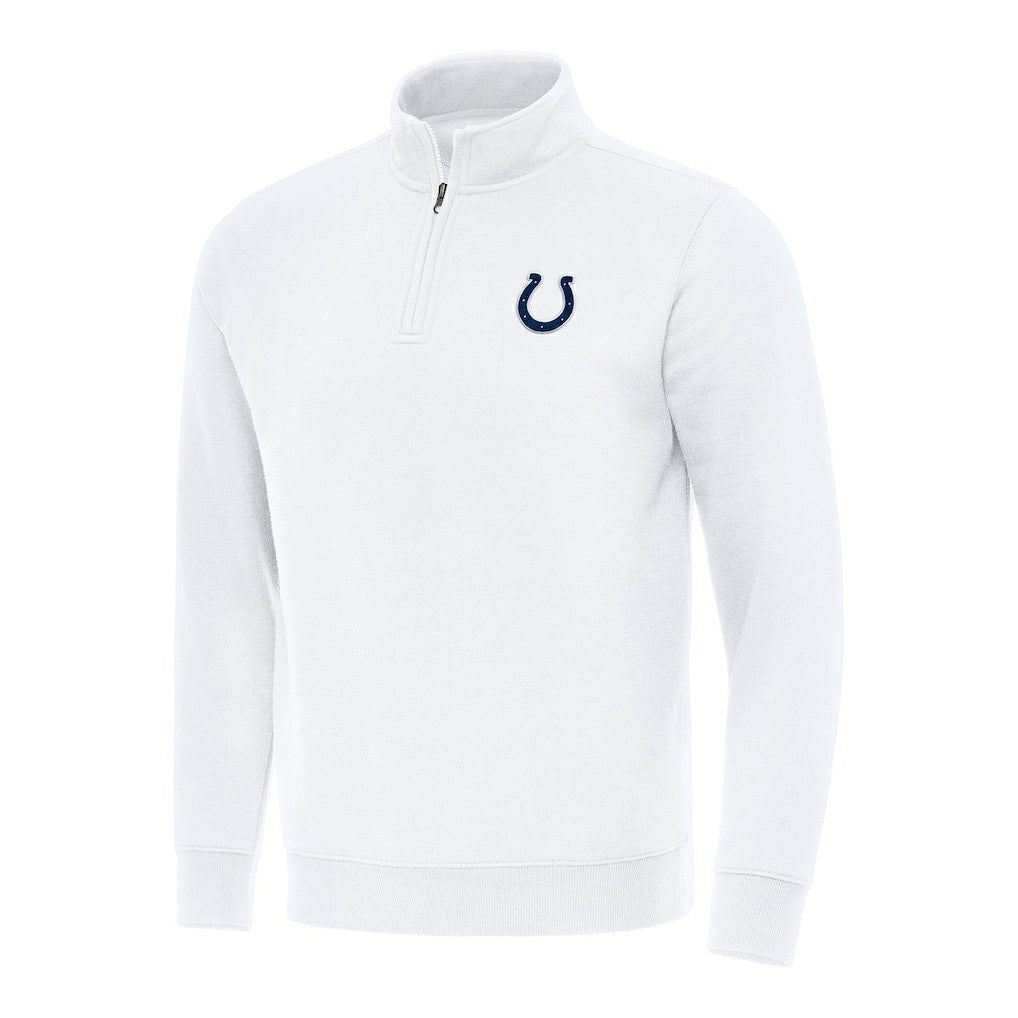 Indianapolis Colts Antigua Victory Quarter-Zip Pullover Top White | NFL
