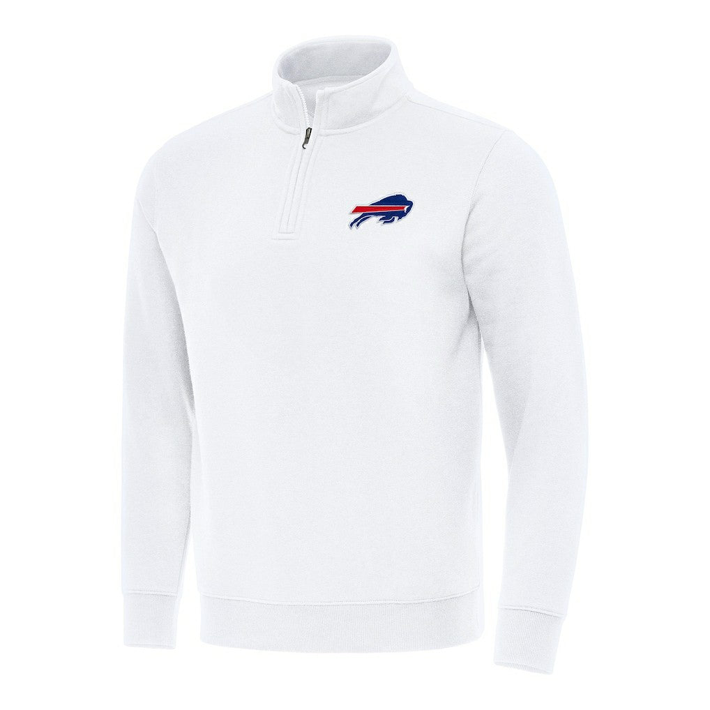 Buffalo Bills Antigua Victory Quarter-Zip Pullover Top White | NFL
