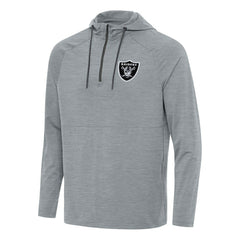 Las Vegas Raiders Antigua Spikes Quarter-Zip Pullover Hoodie Heather Gray | NFL