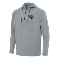 Jacksonville Jaguars Antigua Spikes Quarter-Zip Pullover Hoodie Heather Gray | NFL