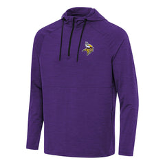 Minnesota Vikings Antigua Spikes Quarter-Zip Pullover Hoodie Heather Purple | NFL