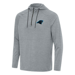 Carolina Panthers Antigua Spikes Quarter-Zip Pullover Hoodie Heather Gray | NFL