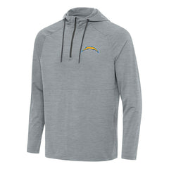 Los Angeles Chargers Antigua Spikes Quarter-Zip Pullover Hoodie Heather Gray | NFL
