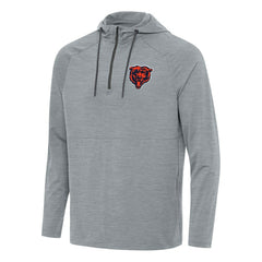 Chicago Bears Antigua Spikes Quarter-Zip Pullover Hoodie Heather Gray | NFL