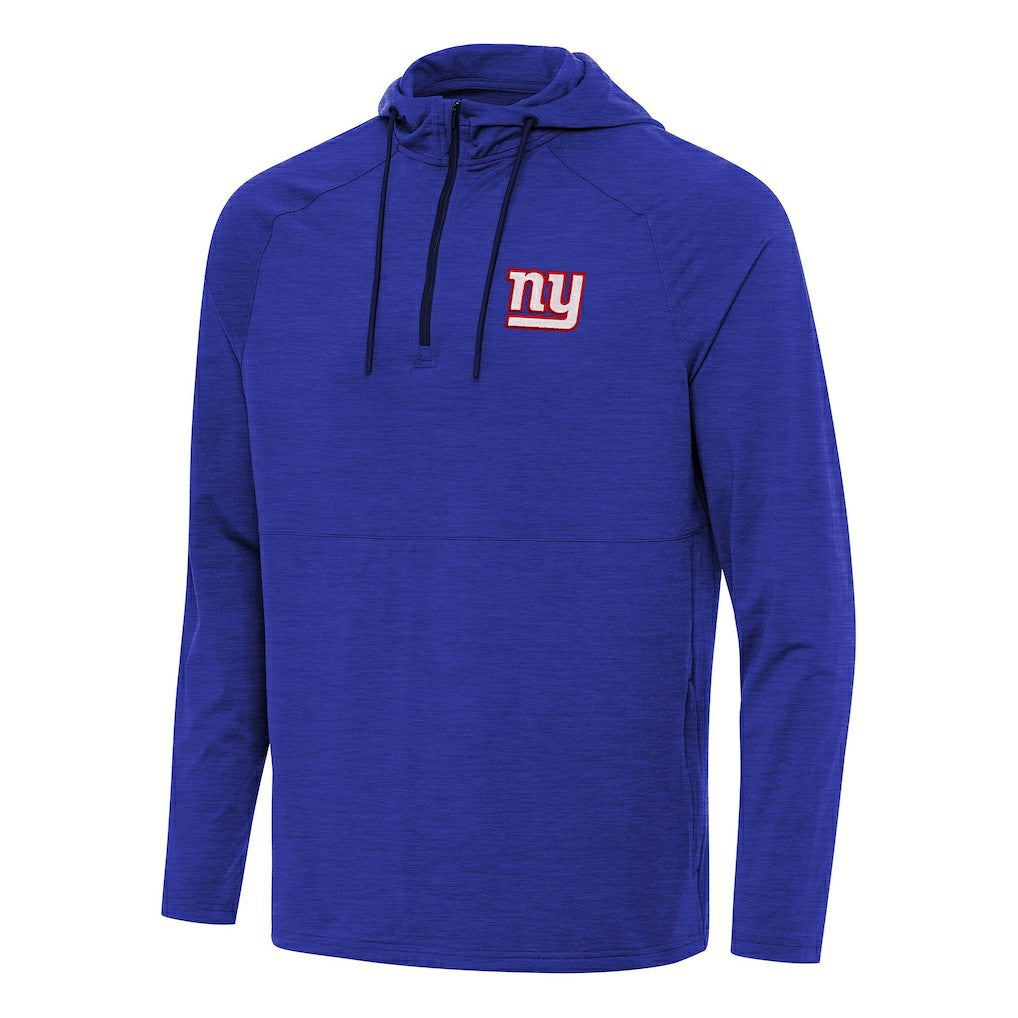 New York Giants Antigua Spikes Quarter-Zip Pullover Hoodie Heather Royal | NFL