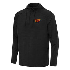 Washington Commanders Antigua Spikes Quarter-Zip Pullover Hoodie Heather Black | NFL