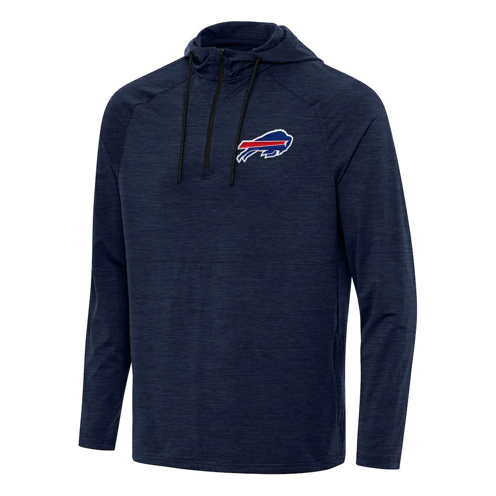 Buffalo Bills Antigua Spikes Quarter-Zip Pullover Hoodie Heather Navy | NFL