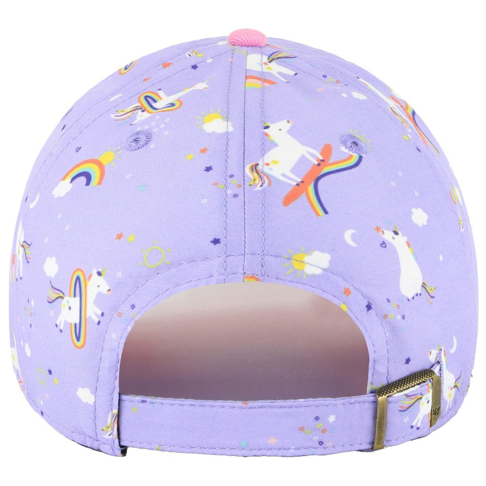 Cleveland Browns '47 Girls Preschool Unicorn Clean Up Adjustable Hat Lavender | 47 brand